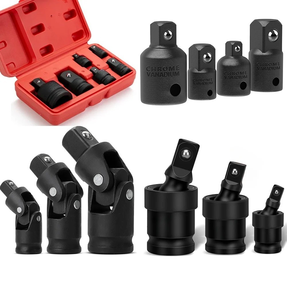 7PCS 1/4″ 3/8″ 1/2″ Drive Impact Socket Adapter Set Hex Shank Adapters&Reducers
