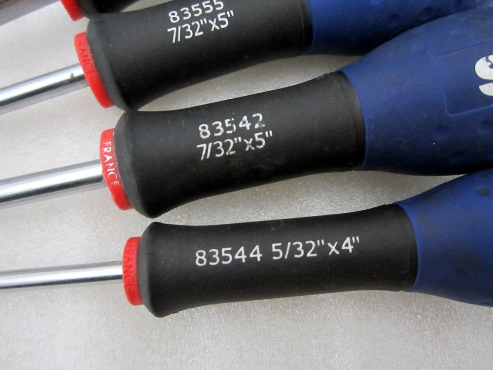 S-K Tools 9pc Slotted Phillips PoziDriv Screwdriver Set Facom SK France