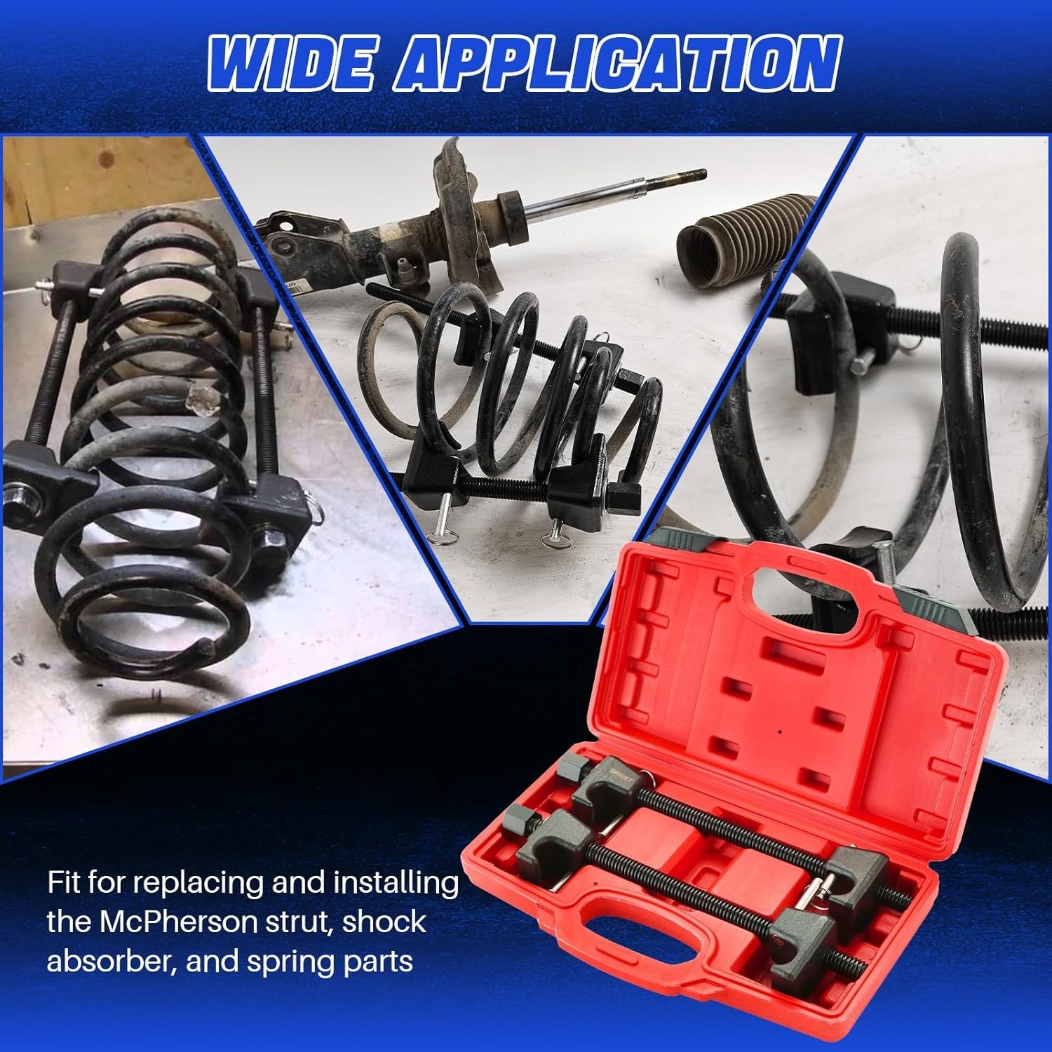 10.5in Range Coil Spring Compressor with Heat-Treated Materials and Storage Box