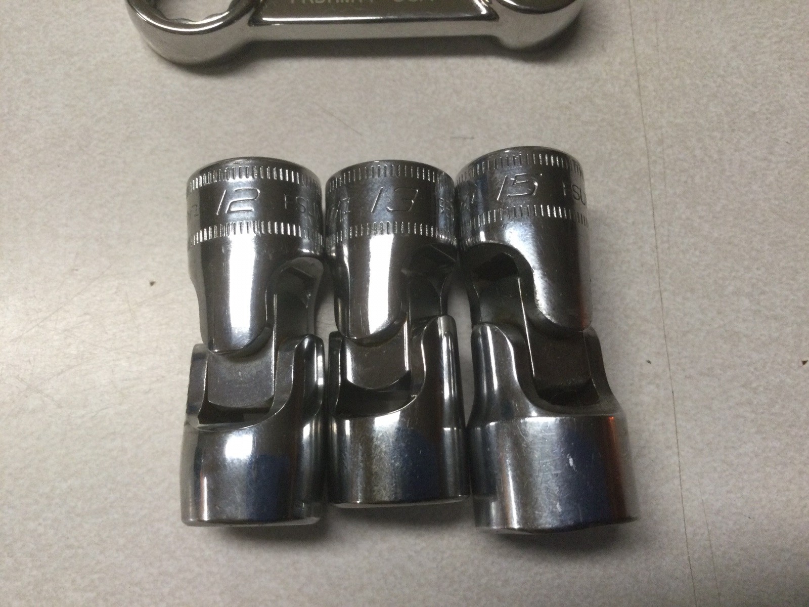 Snap On 3pcs. 3/8″ Drive 6-Point Metric Swivel Socket Set 12/13/15mm + More