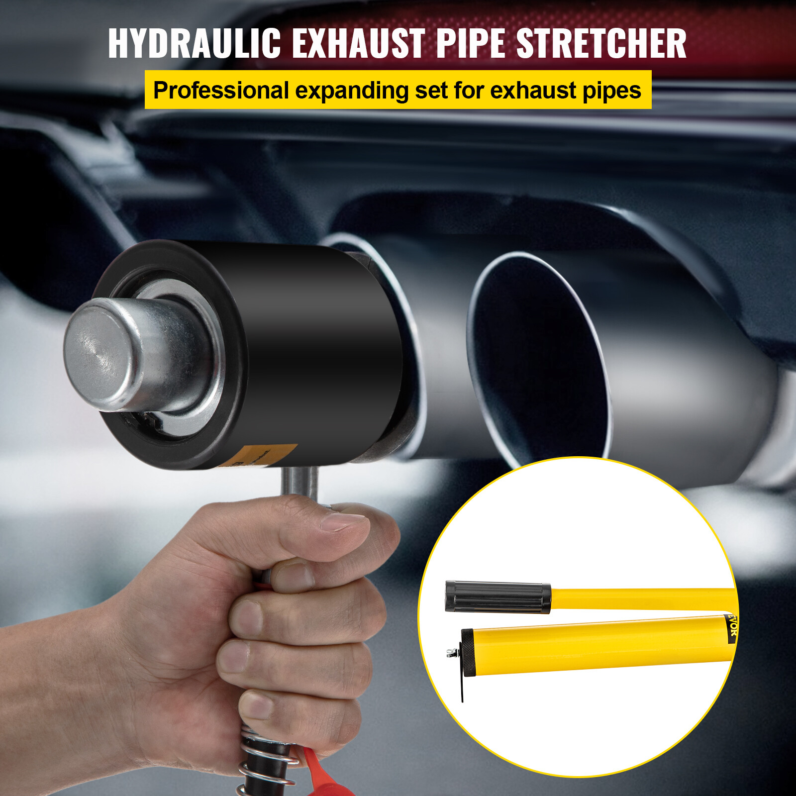 VEVOR Hydraulic Exhaust Pipe Expander Manual Tailpipe 1-5/8″ to 4 1/4″ 10 Tons
