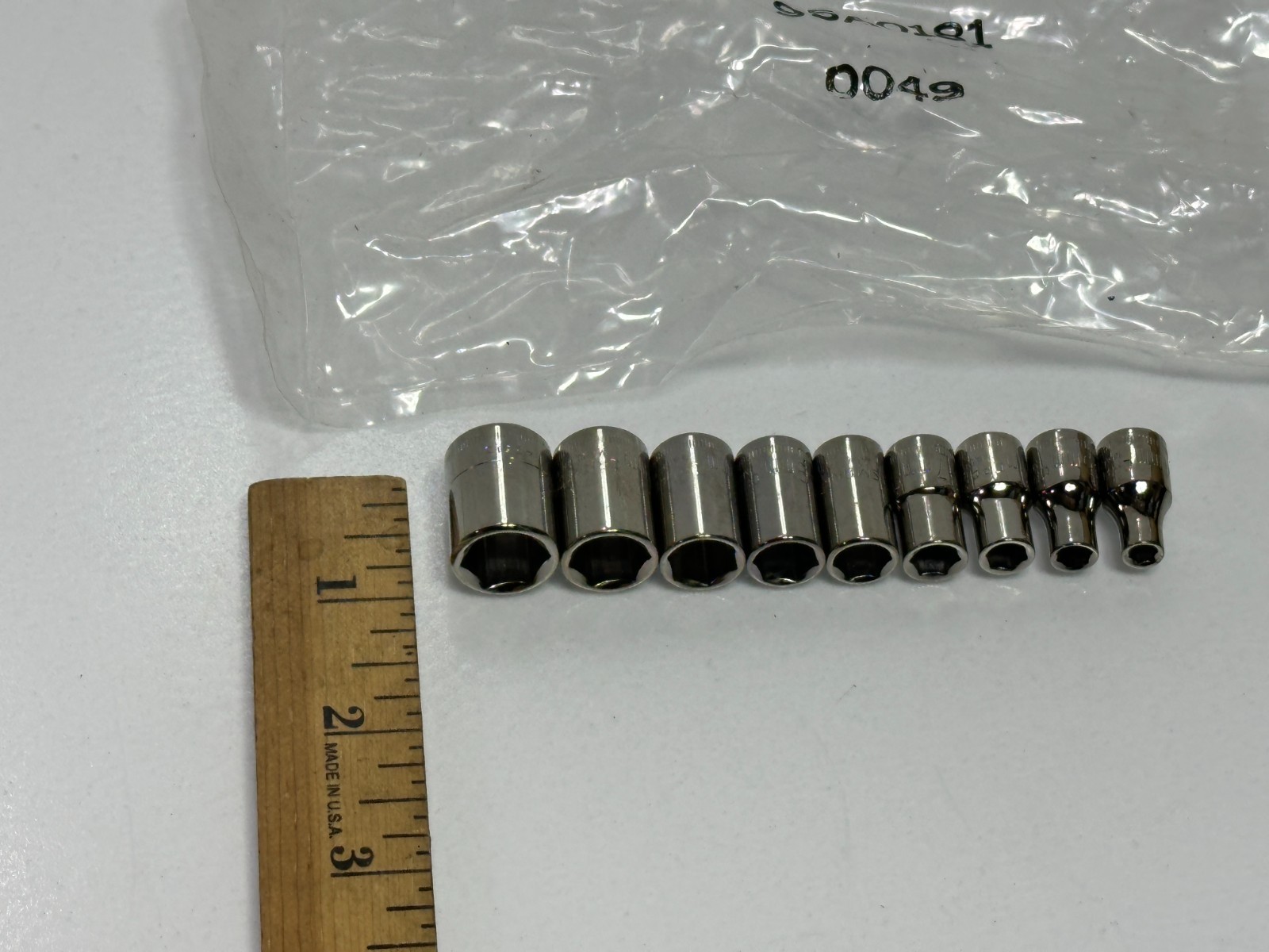 🇺🇸 Craftsman Tools USA G 9pc Metric 4mm-12mm Shallow Socket Set 1/4″ Drive NOS