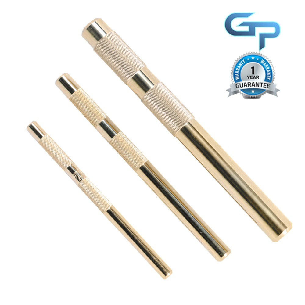 61360 3 Piece Brass Drift Punch Set Tools 3/8″ 1/2″ 3/4″