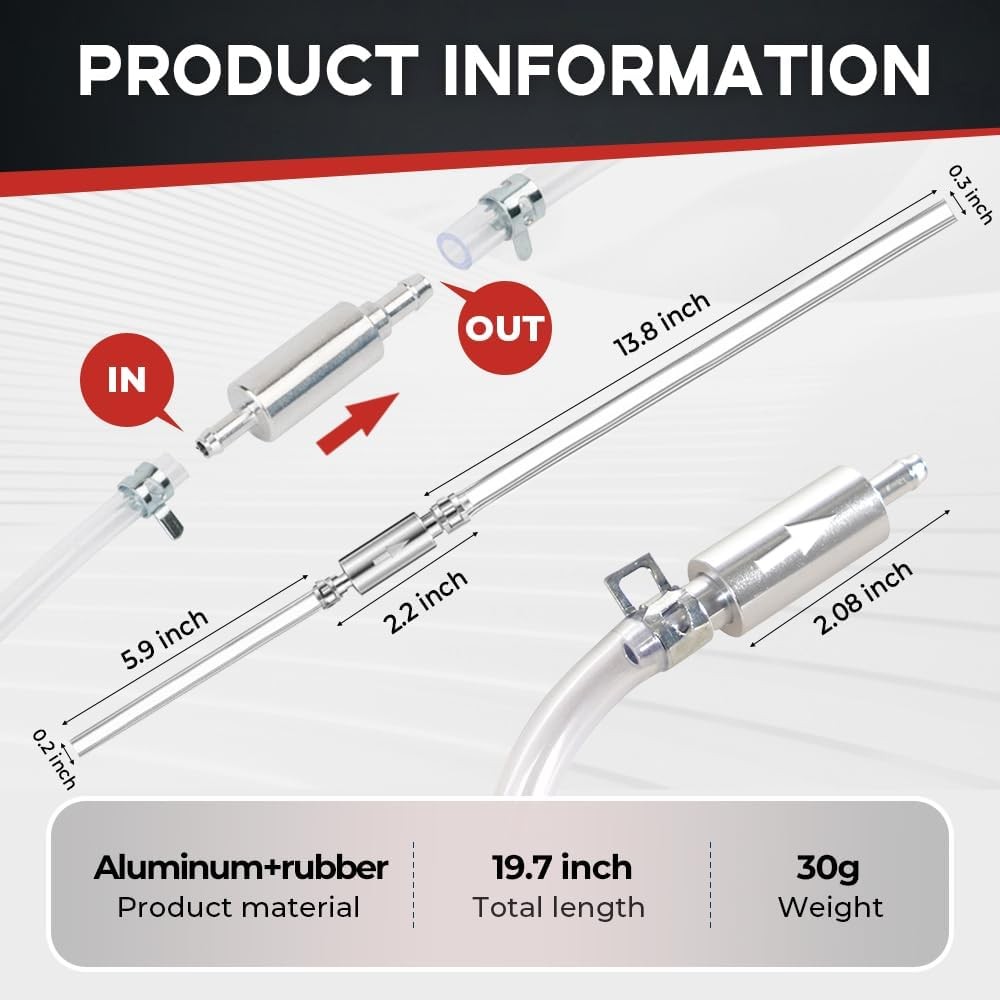 1-4Pcs Brake Bleeder Hose, One Way Check Valve Tube Bleeding Tool Kit Silver US