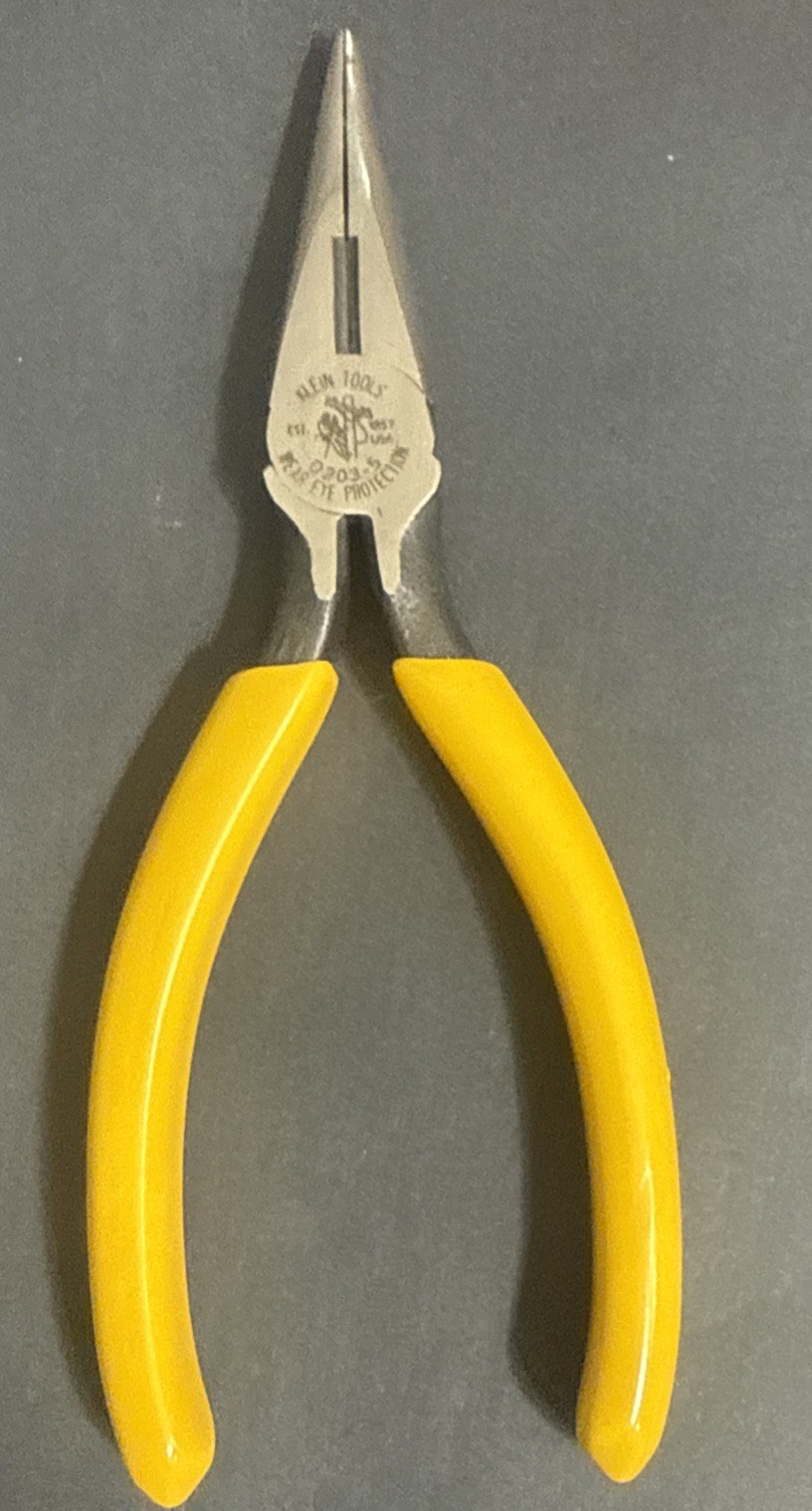 1996 VINTAGE KLEIN TOOLS D203-5 NEEDLE NOSE SIDE CUTTING PLIERS 5” NOS USA RARE