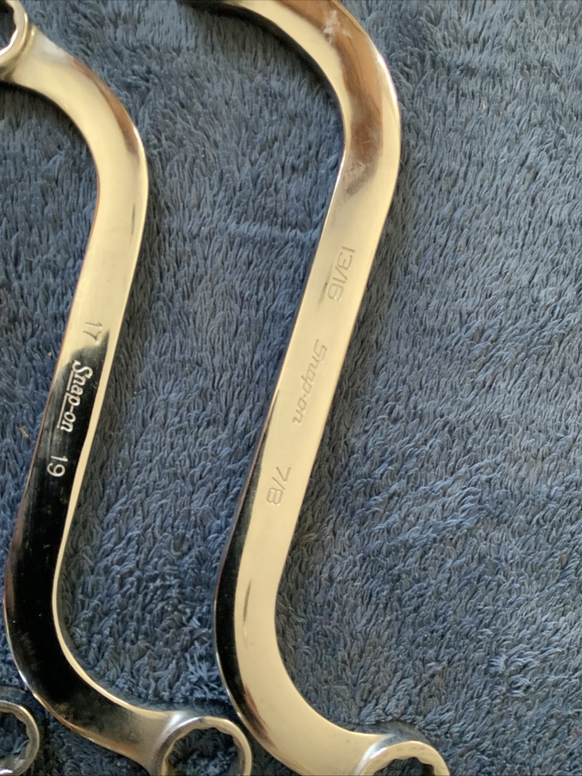 Snap On 3pc S Shaped Wrenches….1 Metric, 2 Are Sae…..see Pics For Sizes…..