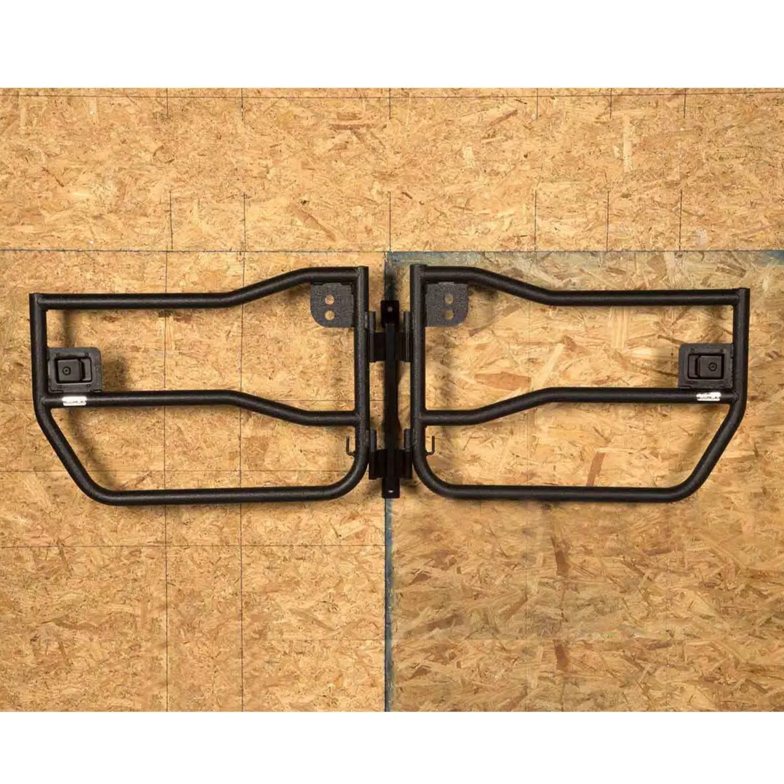 Rugged Ridge Black Stainless Steel Wall Door Mount Kit for 87-95 Wrangler YJ