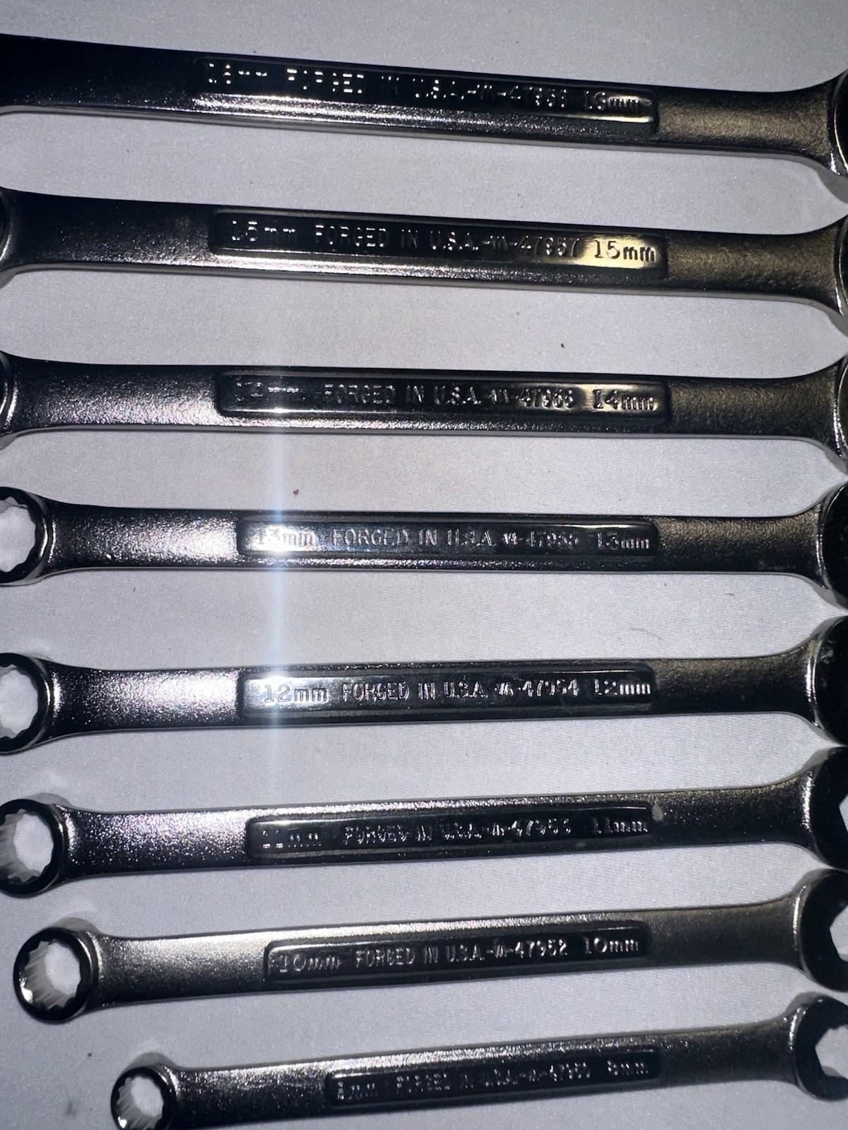 Lot Of 8 Craftsman Professional VA Speed Wrenches 8/10/11/12/13/14/15/16 MM USA