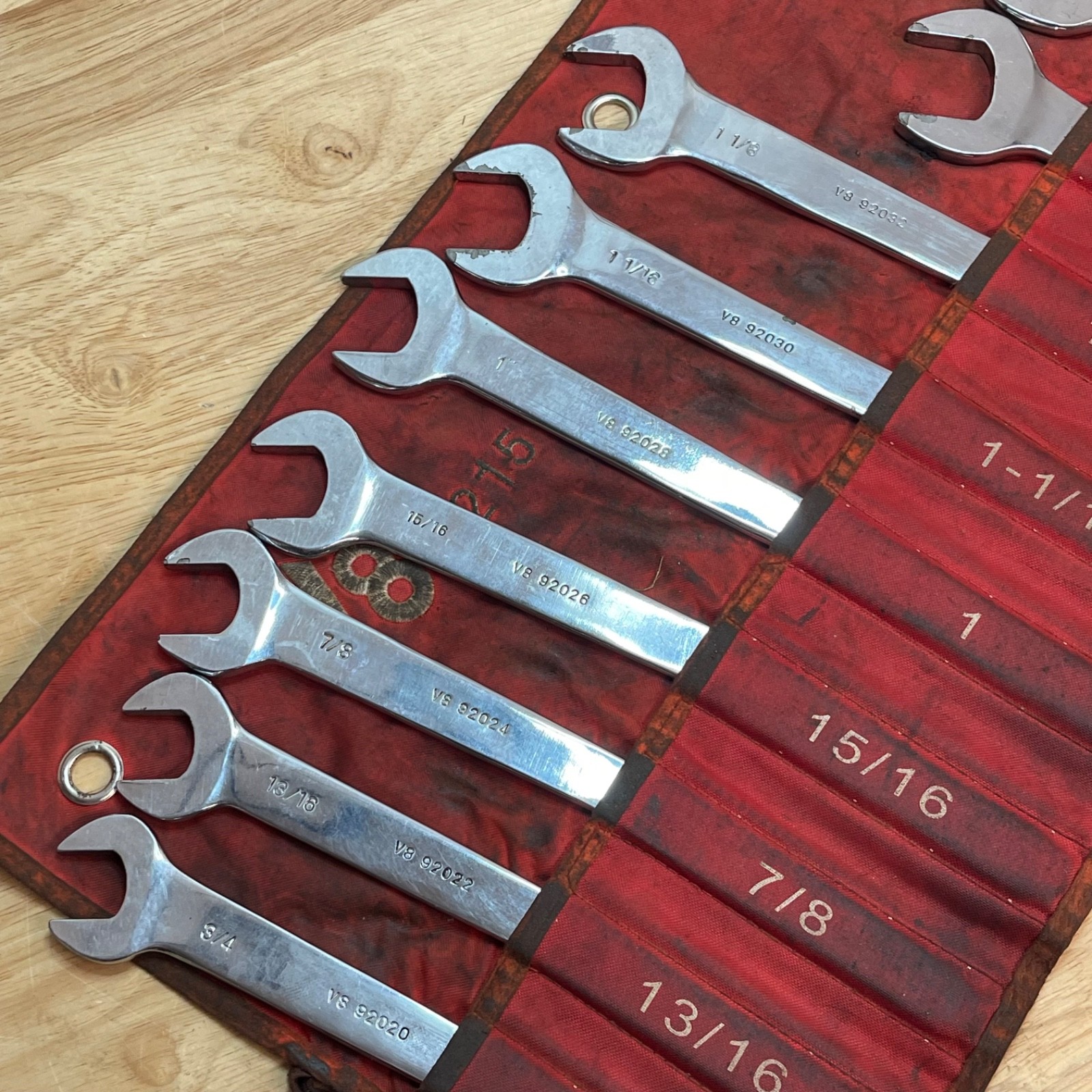 V8 Tools 9215 15pc SAE Service Wrench Set