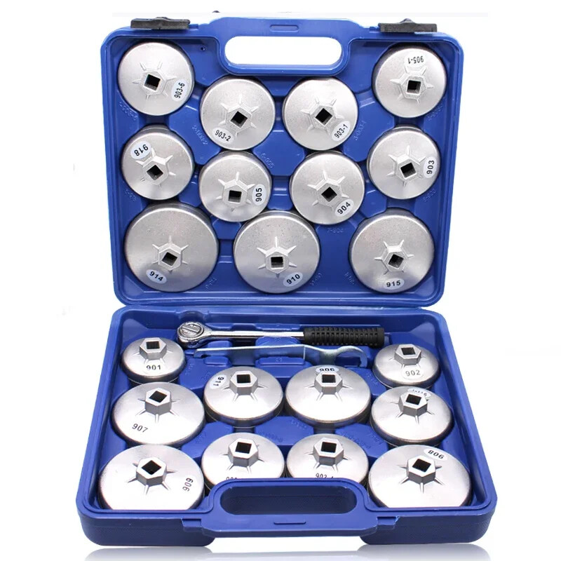 23pcs Automotive Oil Filter Cover Type Disassembly Wrench Socket Ratchet Wrench