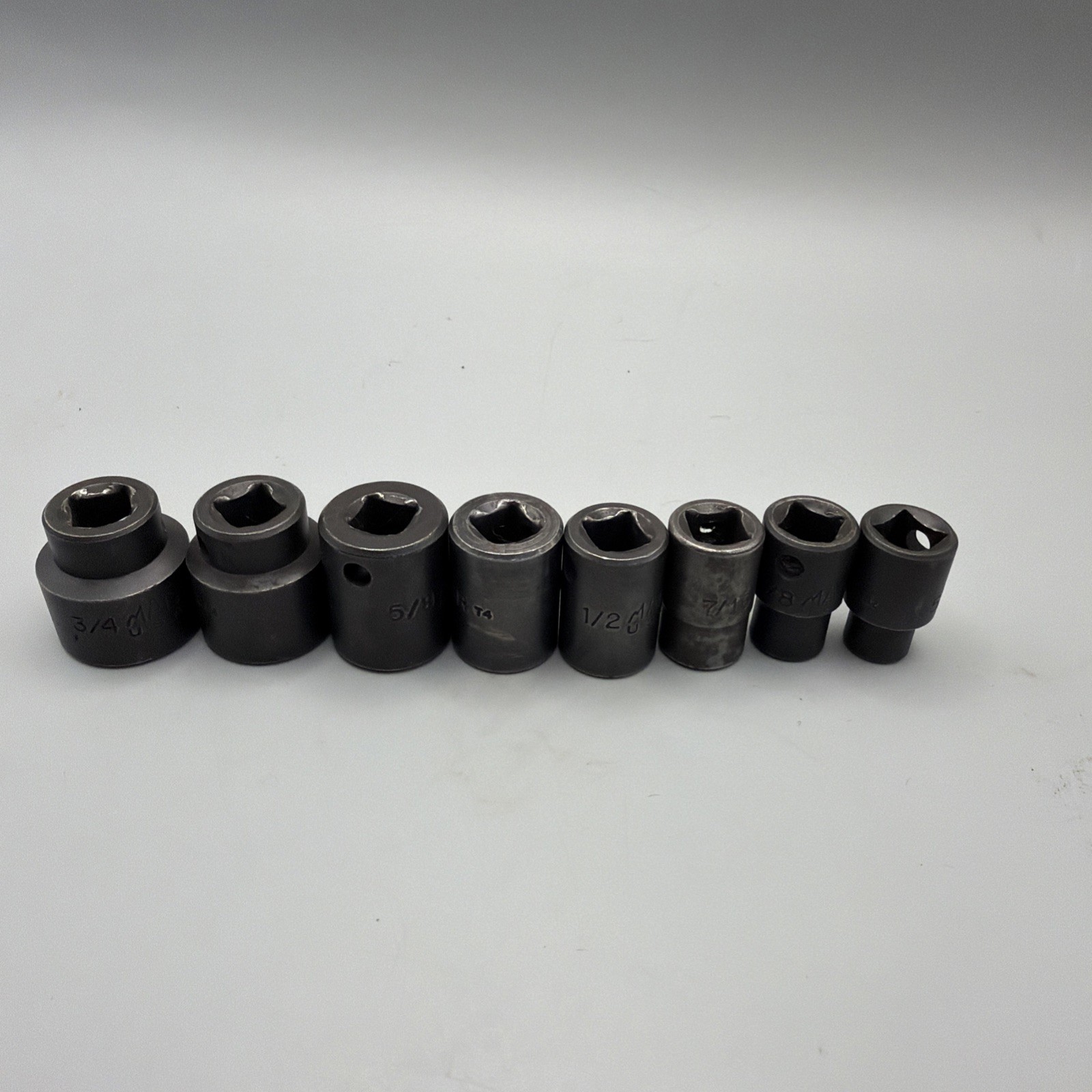 Mac Tools 8 Pc 3/8″ Dr SAE 5/16”-3/4” 6-Point Shallow Impact Socket Set XP USA