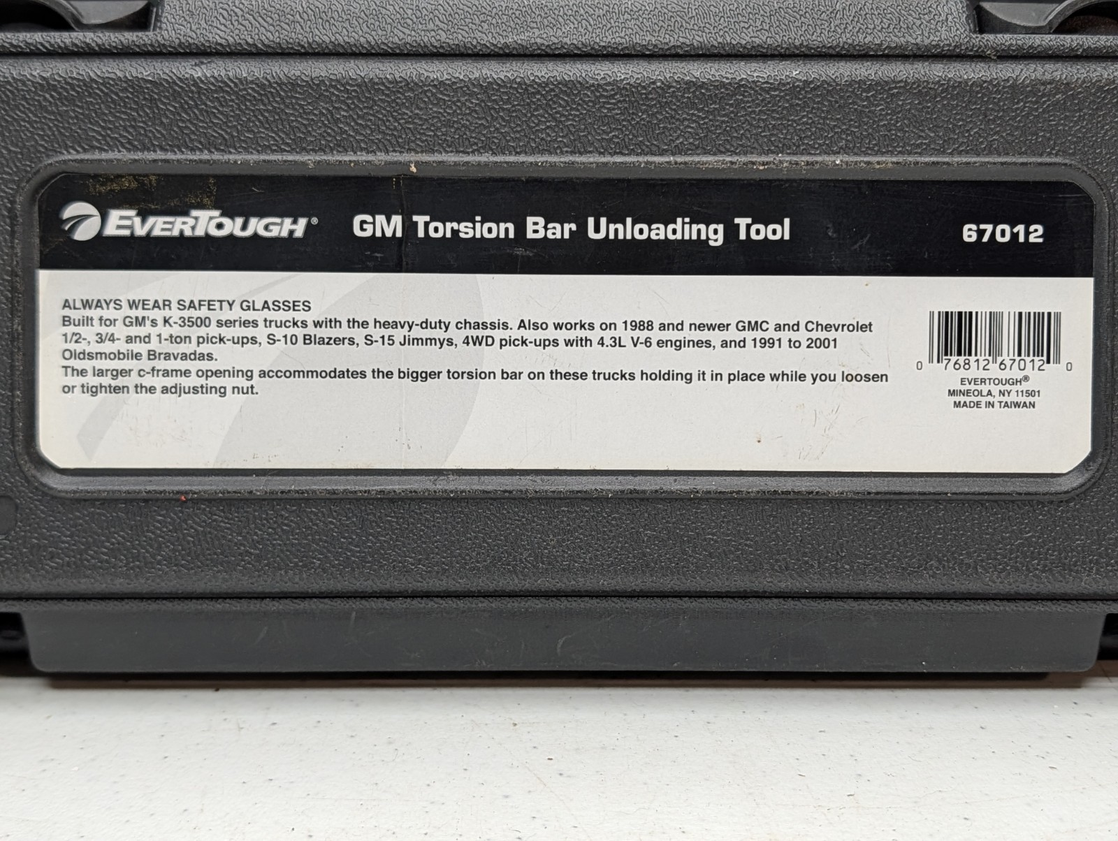 Evertough GM Torsion Bar Tool 67012 GMC K-3500 S-10 Blazer S-15 Jimmy Bravada