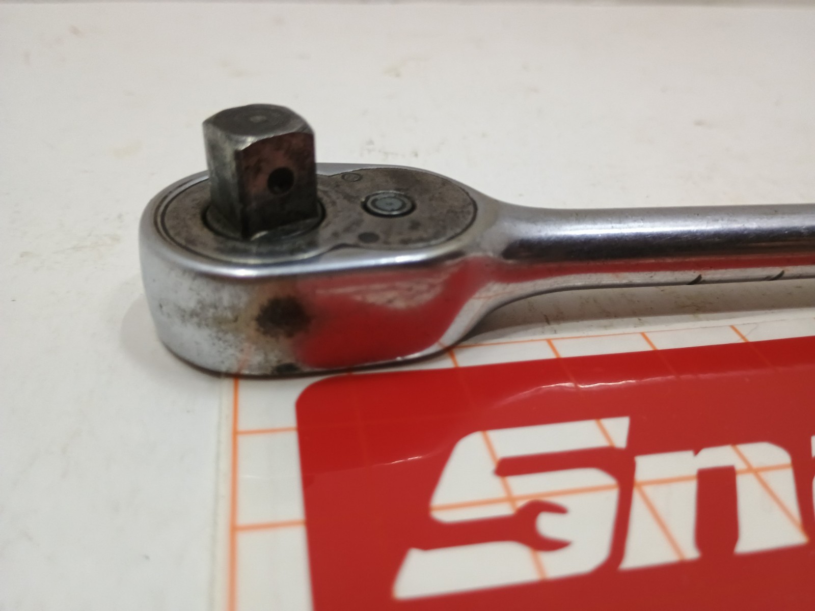 83 -Snap-On F-710B 7.5″ Length Ratchet Wrench 3/8″ Dr Standard Handle USA Used