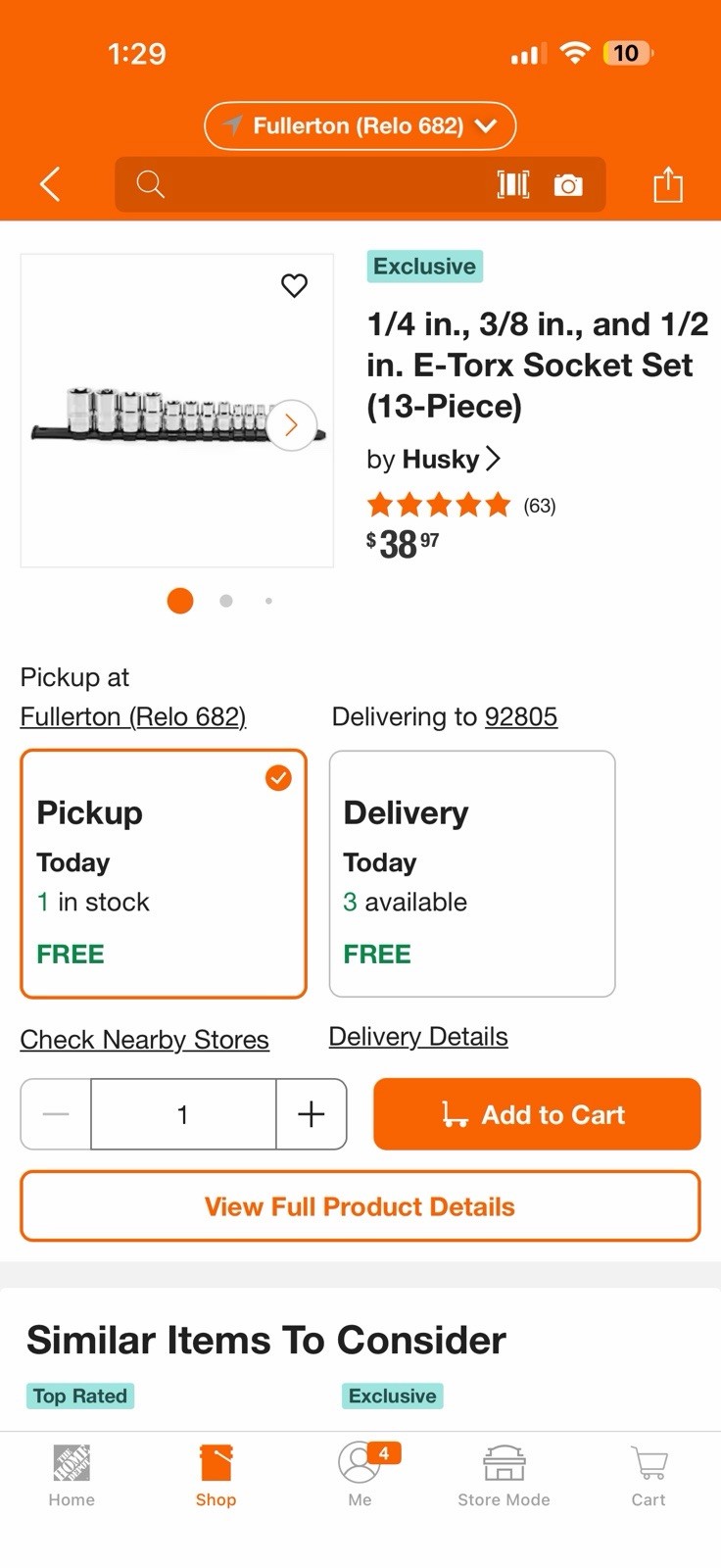 Brand new Husky 13-piece E-Torx socket set including 1/4”, 3/8”, and 1/2” drive