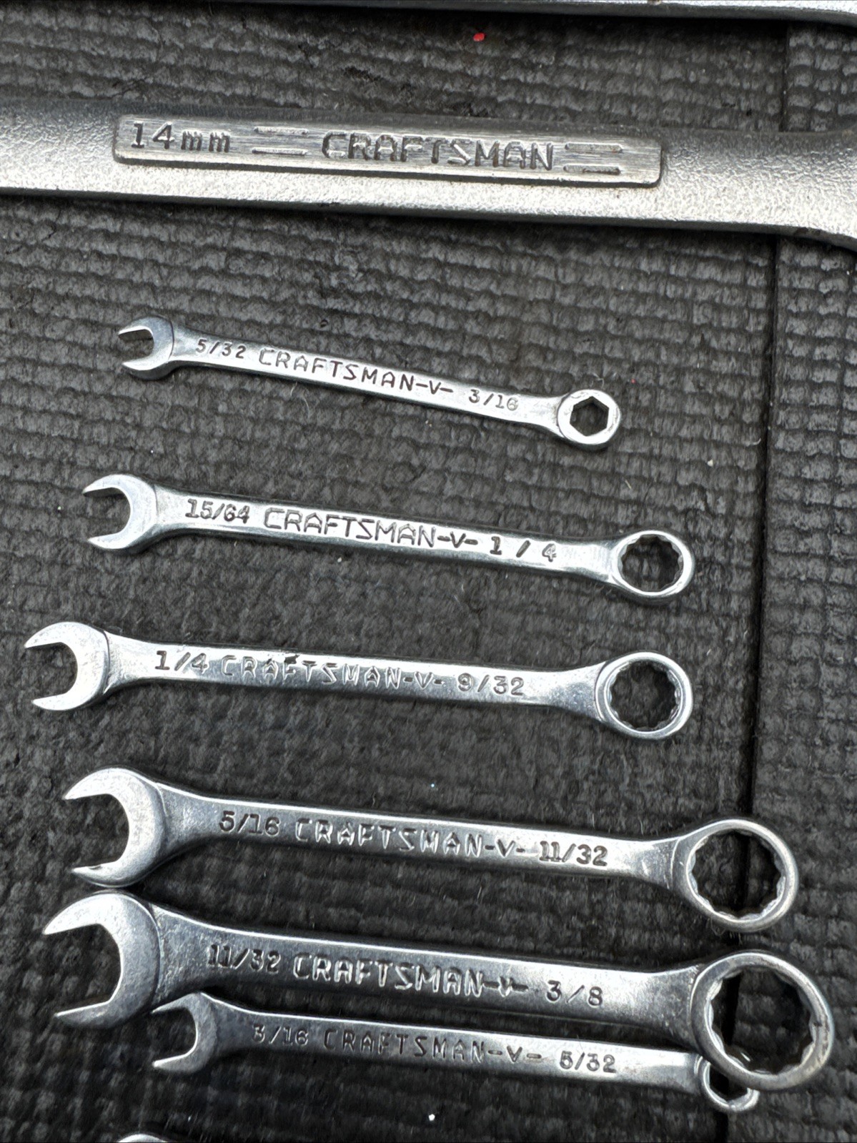 Sears Craftsman USA 12pc Wrench Lot Ignition & Combination 13/14/15mm 5/16 V Set