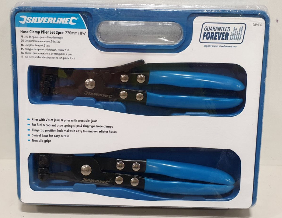SILVERLINE HOSE CLAMP PLIER SET 2 PCE 220MM / 8-1/2″ 288930