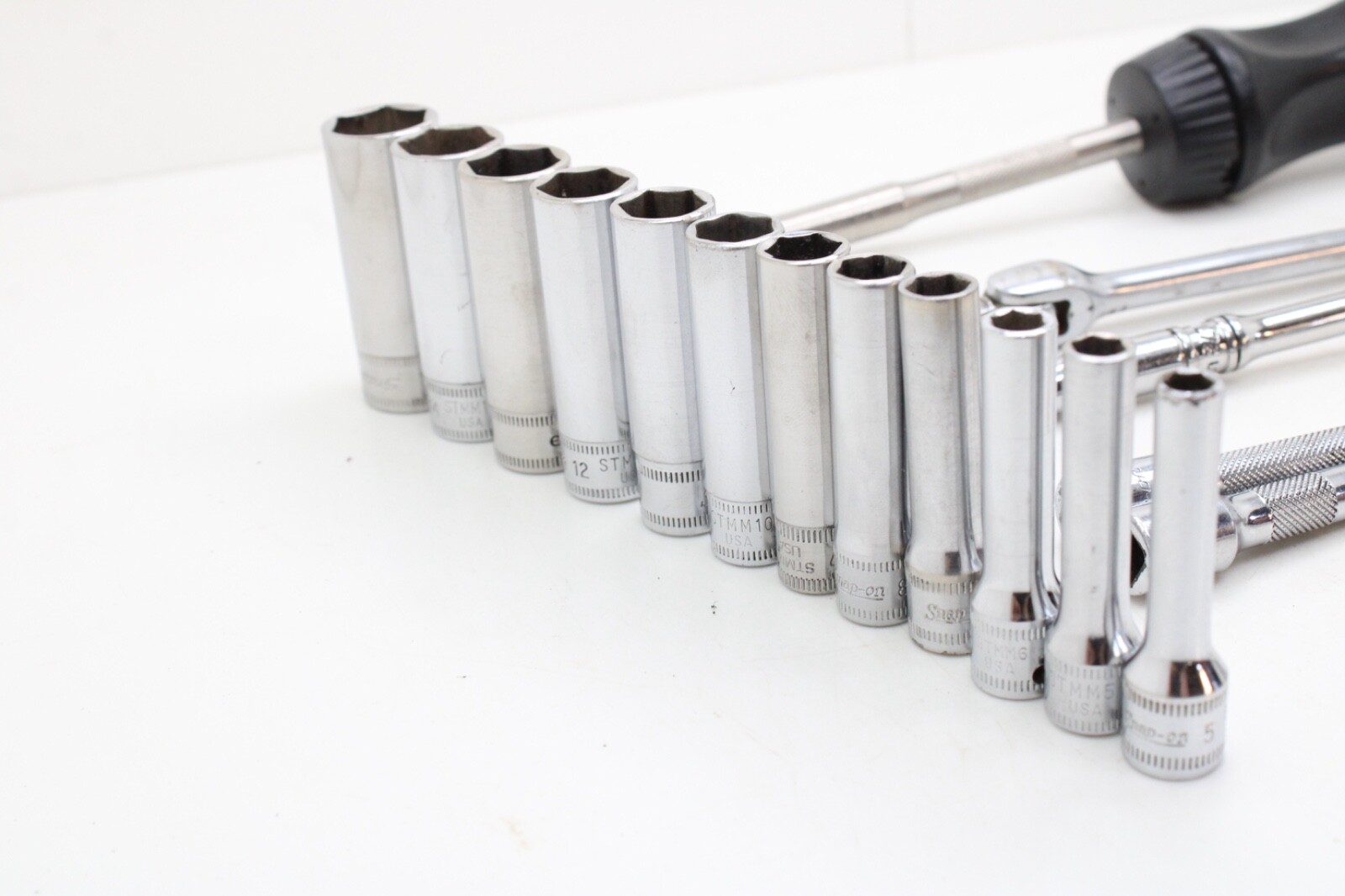 Snap On 130TMPB 1/4”Drive 6 Point 30 Piece Metric Deep/Shallow Socket Set USA