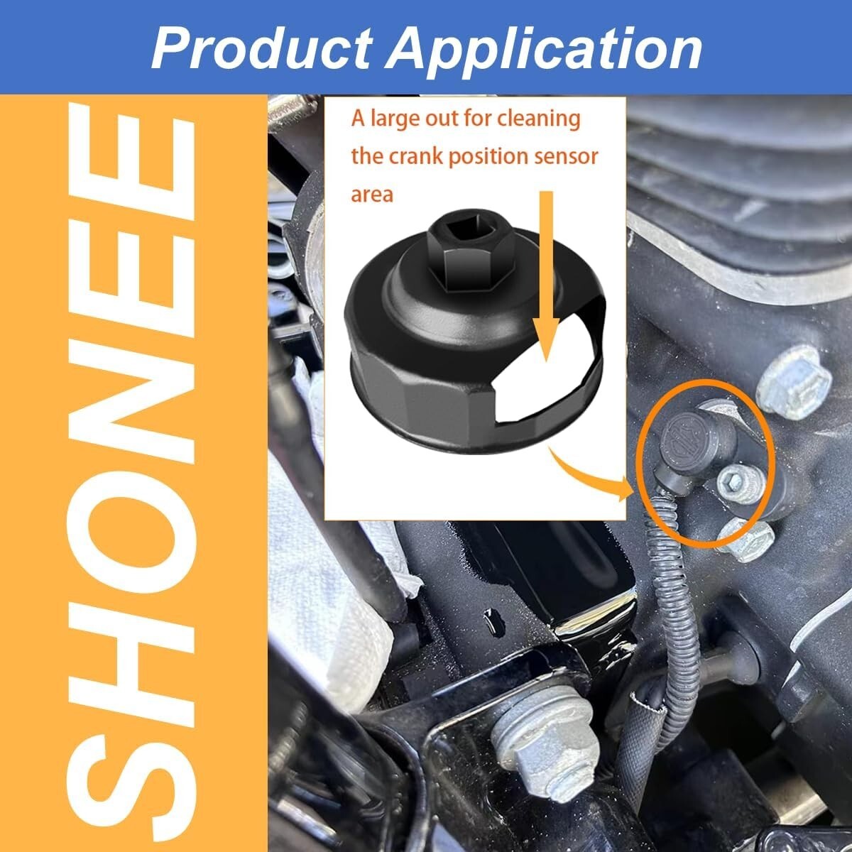 BSAMZO Oil Filter Wrench Tool for harley, Oil Filter Cap Removal Tool Socket