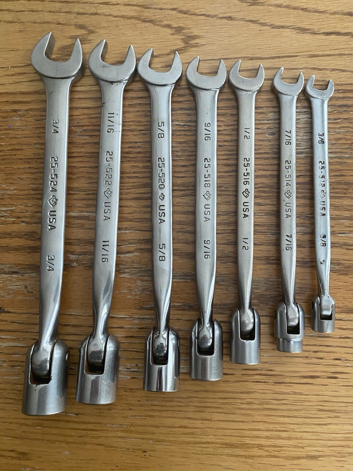 7 Armstrong USA Swivel Head Flex Wrenches