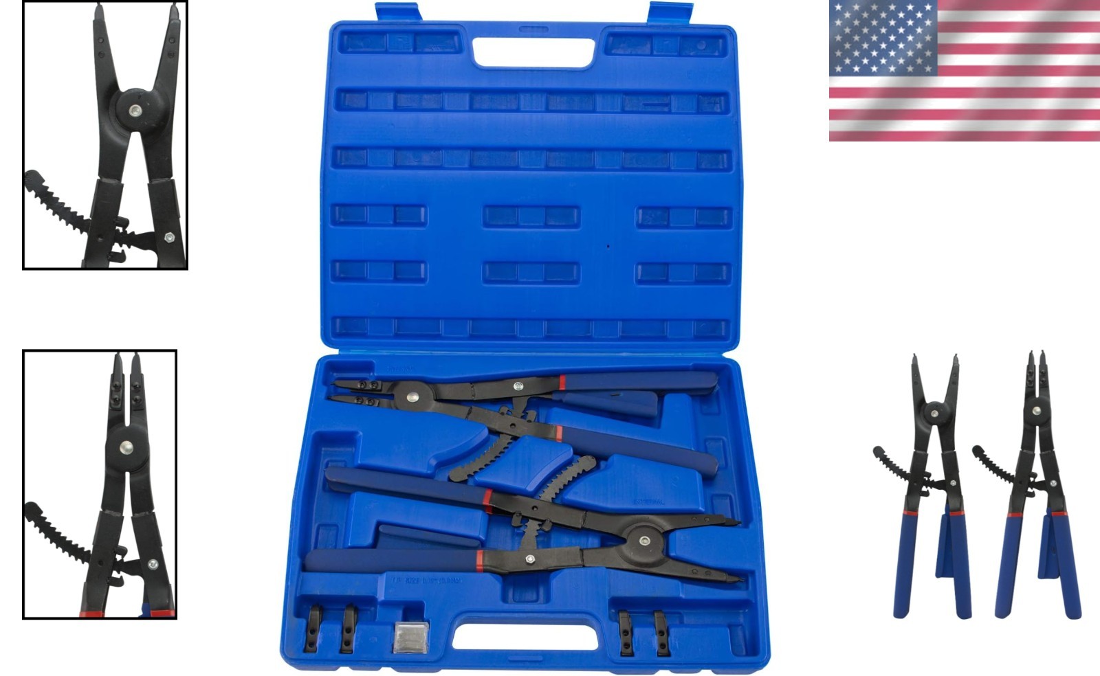 16″ Snap Ring Pliers Set | 2 Pieces | Alloy Steel