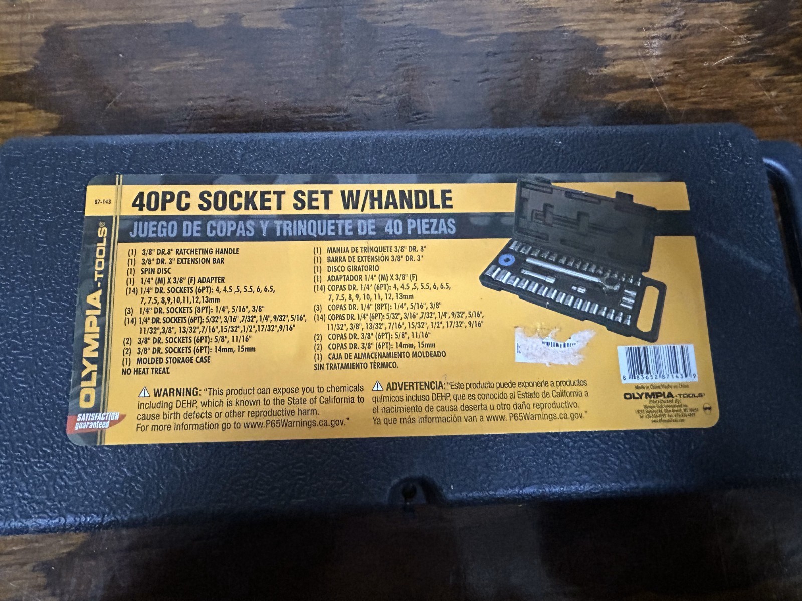 🛠️ Olympia Tools 40 Pc Socket Set w/ Ratchet * 87-143 NEW