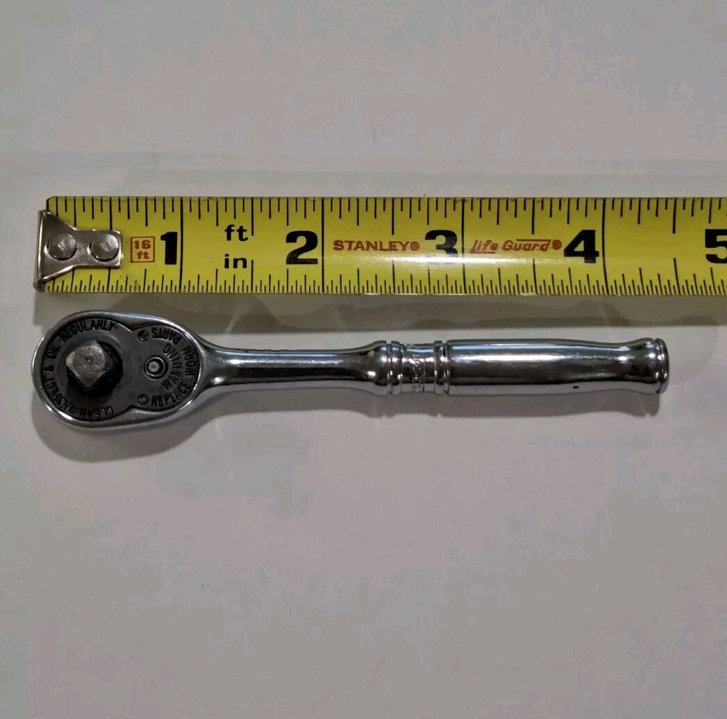 Vintage Snap-on 1/4″ Drive Ratchet TM70B Chrome Made in USA Underline Logo