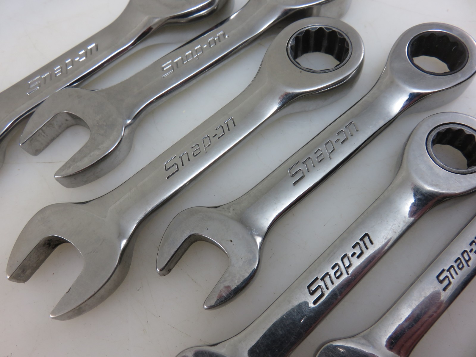 Snap-On METRIC OXIRM Stubby Ratcheting Combination Wrench 7pc Set
