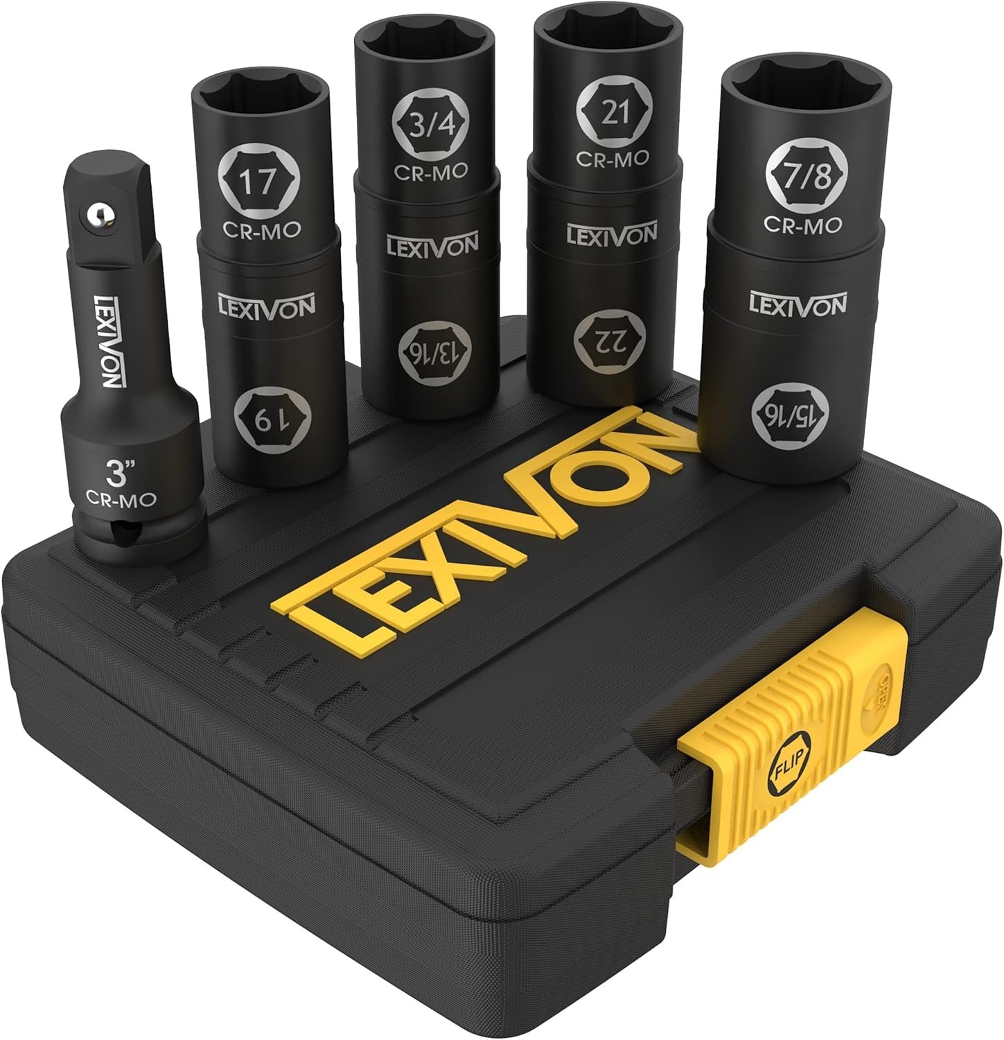 High-Impact Grade Lug Nut Socket Set with Lifetime – 6 Pieces
