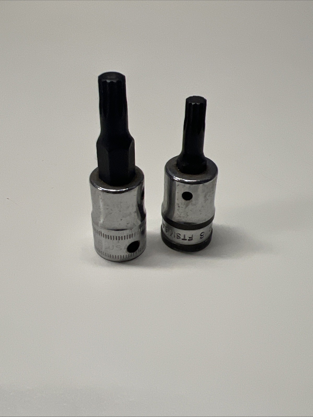 Pair Of Snap-on 3/8” Drive 6mm 8mm Metric Triple Square Socket FTSM6A FTSM8B 8C1