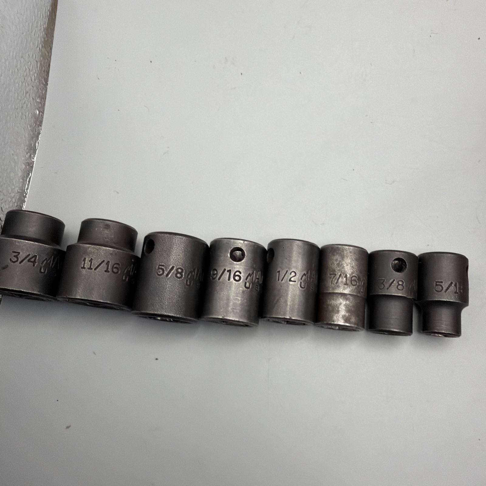 Mac Tools 8 Pc 3/8″ Dr SAE 5/16”-3/4” 6-Point Shallow Impact Socket Set XP USA