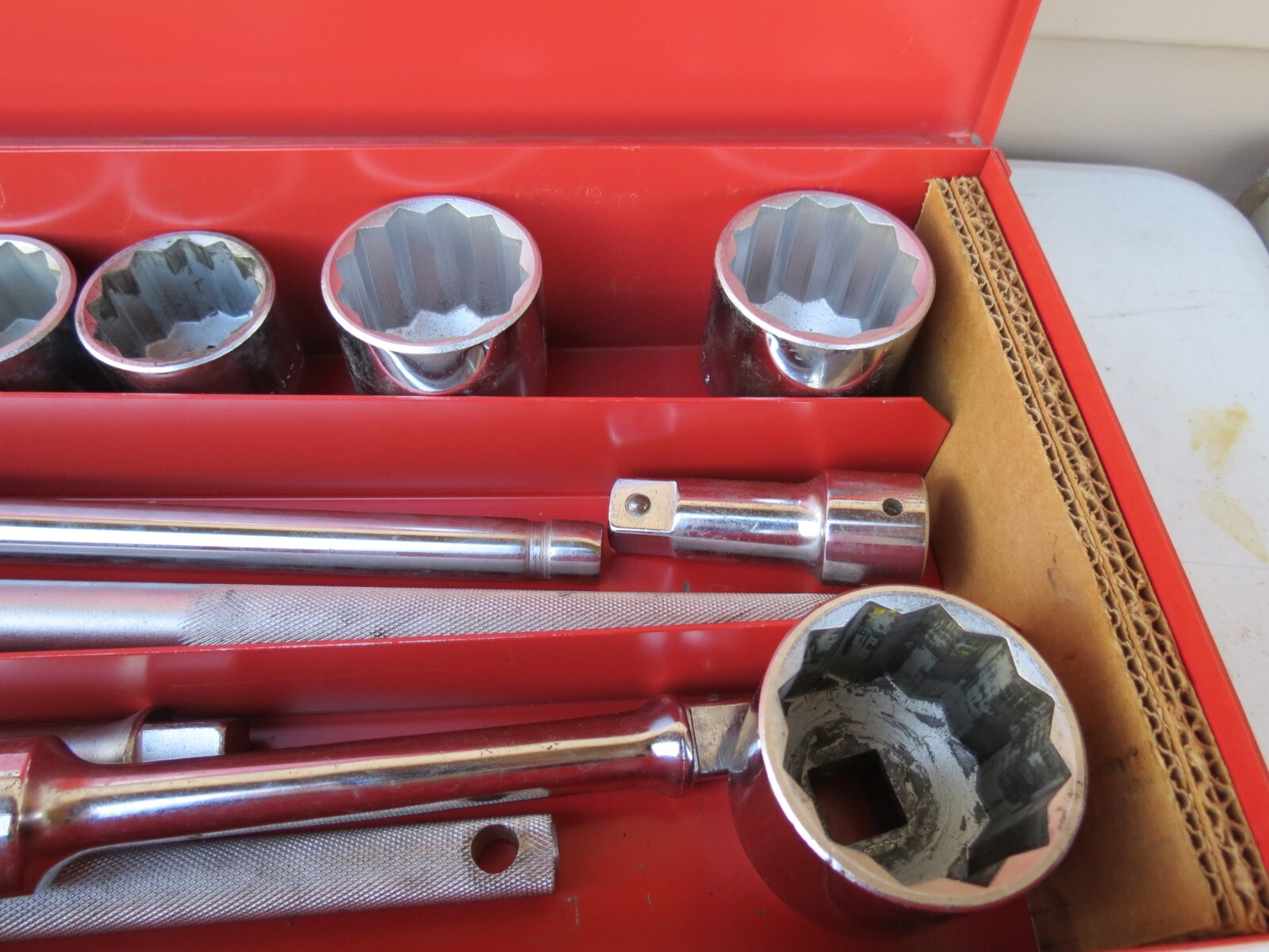 Wright TOOLS USA 3/4″ Inch Drive Heavy Socket Set 19 Pieces w/Case 12 Point Used