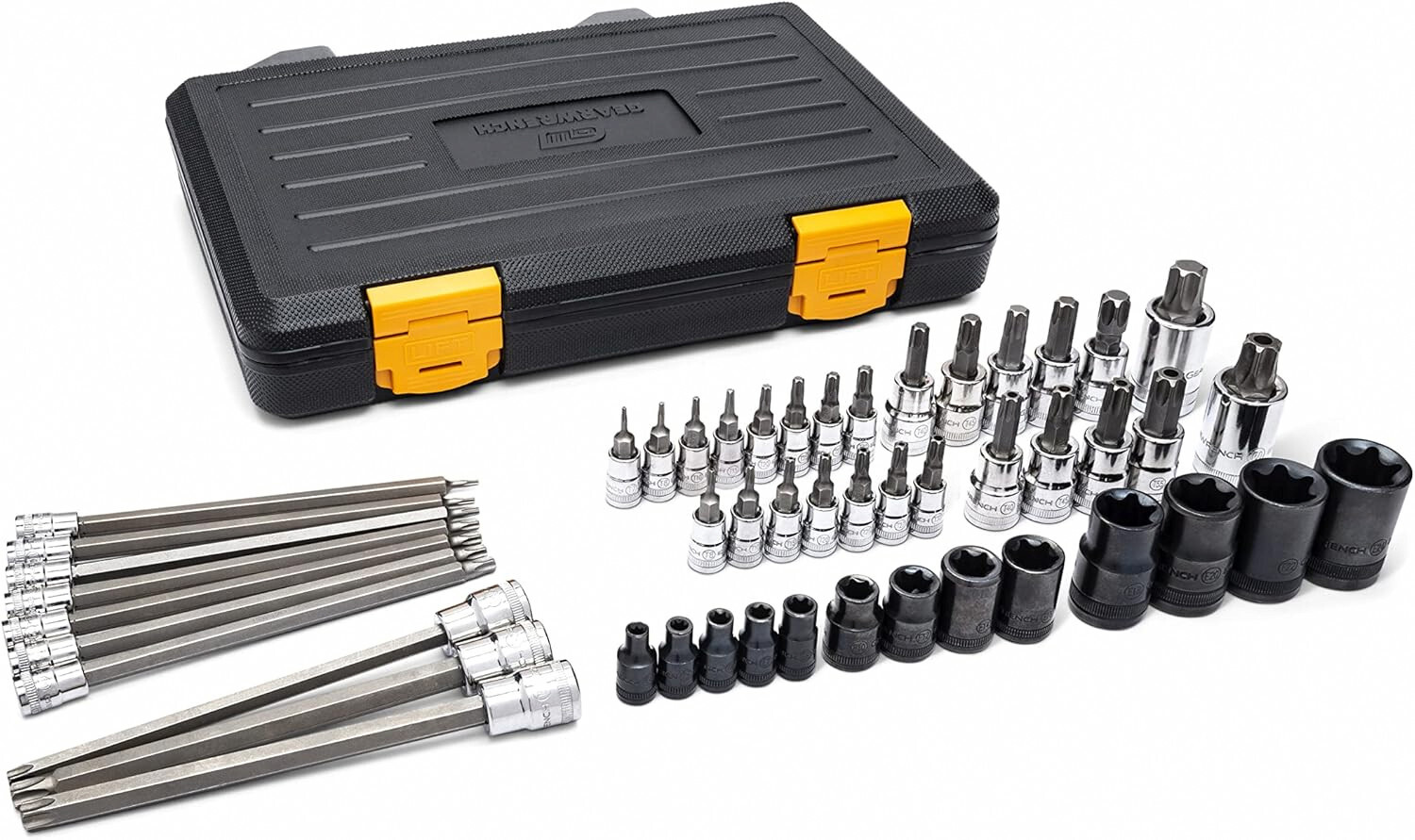 GEARWRENCH 89087 – 49 Piece 1/4″, 3/8″, 1/2″ Drive Torx Bit Socket Master Set