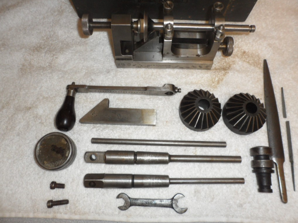 Vintage GEO.B. STEVESON 1926 Mini Lathe & Valve Seat Reaming & Refacing tool kit