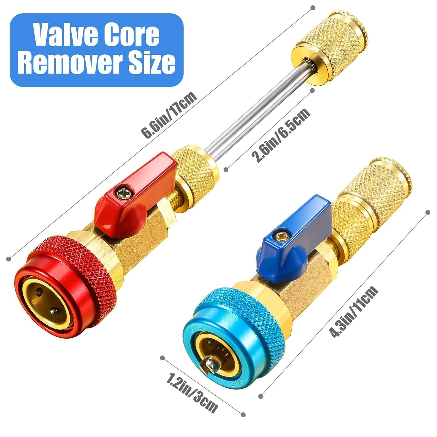Essential 35-Piece Valve Core Remover Tool Set for R134A/R1234YF A/C Systems