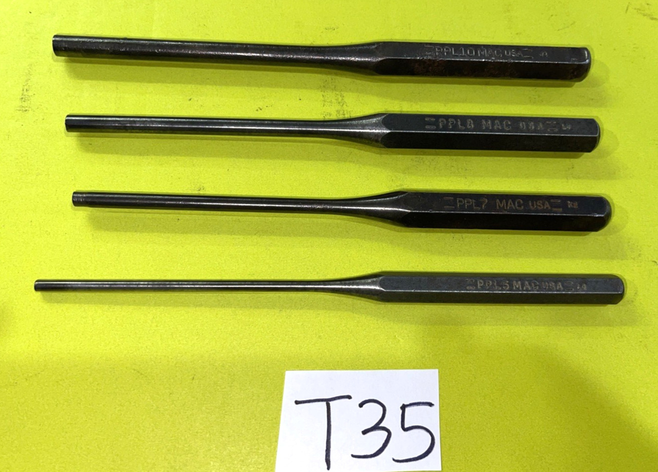 MAC TOOLS 4 PIECE LONG PIN PUNCH 5/32-5/16 SET FREE SHIPPING IN THE US