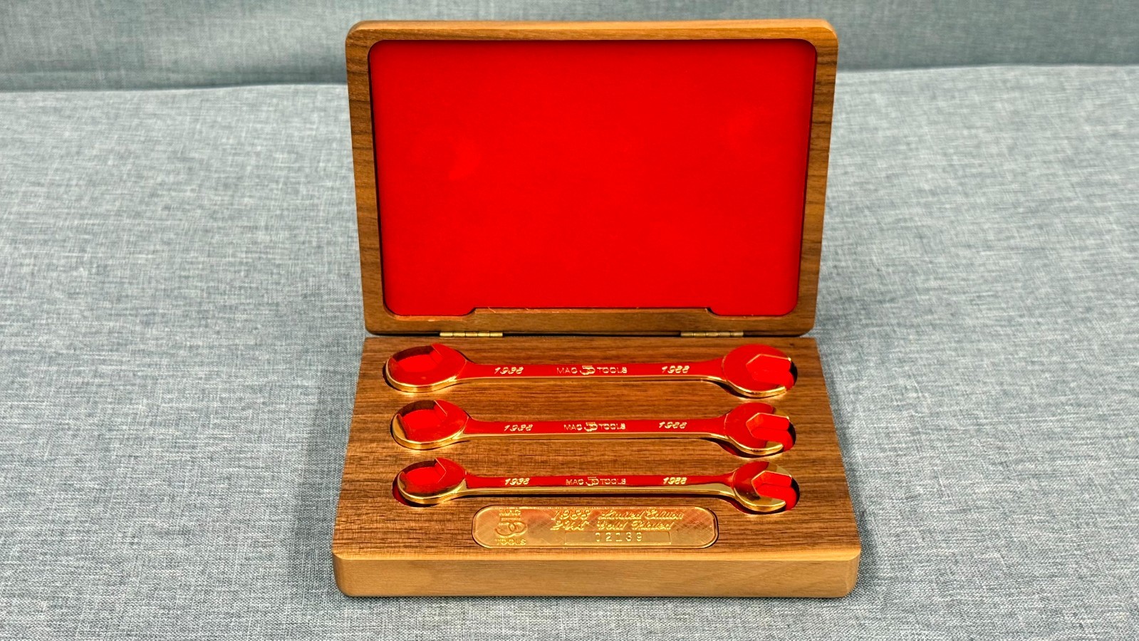 MAC 50 Years 24K Gold Plated Offset Wrench Set 1988 Set #02139