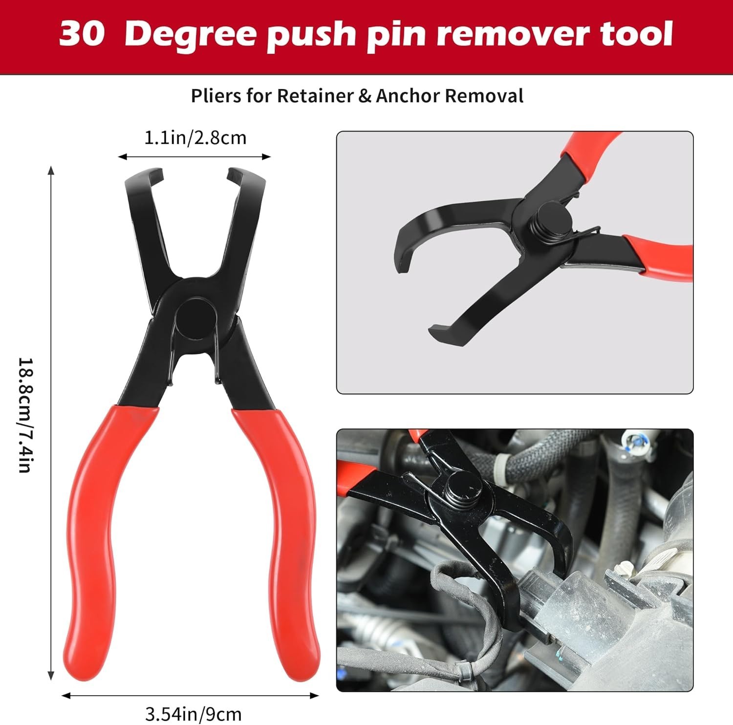 9Pcs Gripped Fuel Line Disconnect Pliers Set – Durable Cr-V Steel with Case
