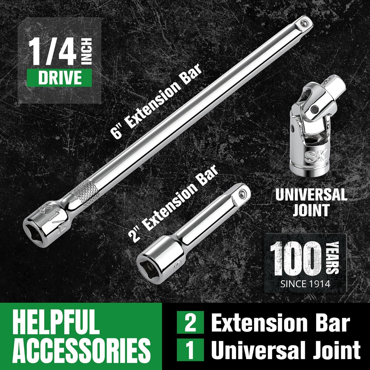 SK 1/4″ Drive Socket Set with 160-P Ratchet, 30-Piece, Metric, 30PC