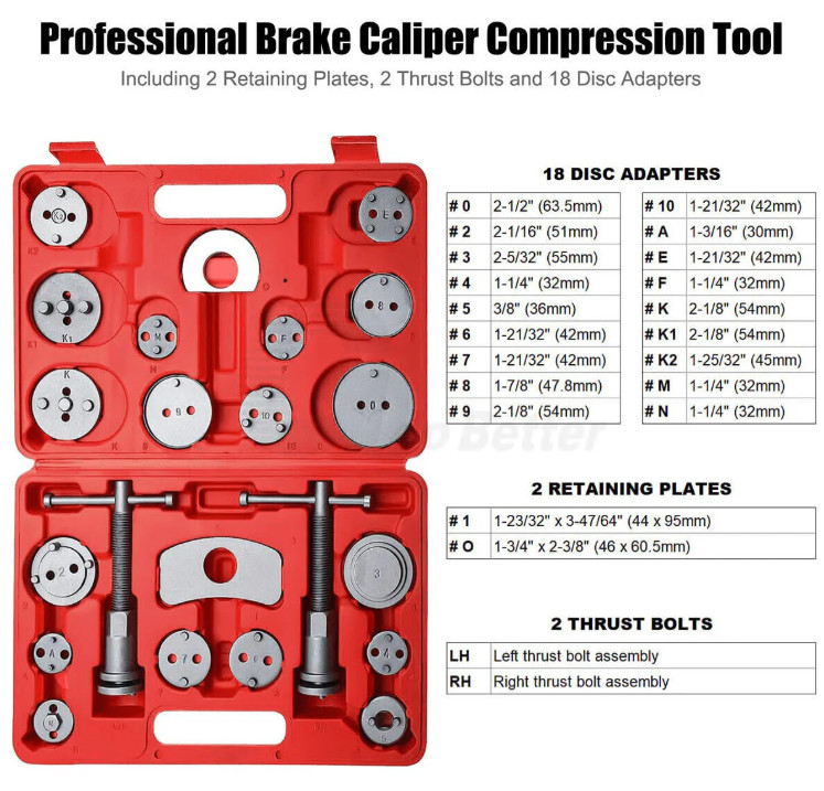 Kit(27) Universal Disc Brake Caliper Wind Rewind Tool For BMW Ford Honda Truck