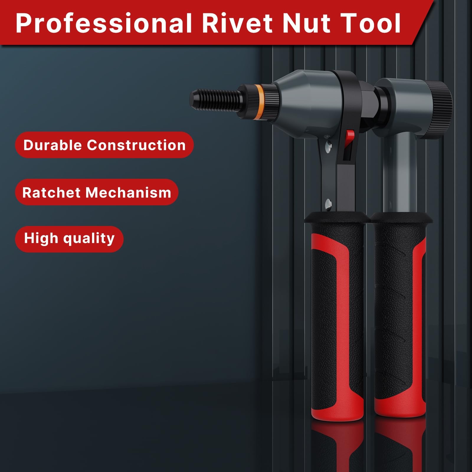 TOLRET Rivet Nut Tool Kit, Rivnut Kit with 10 Metric and black