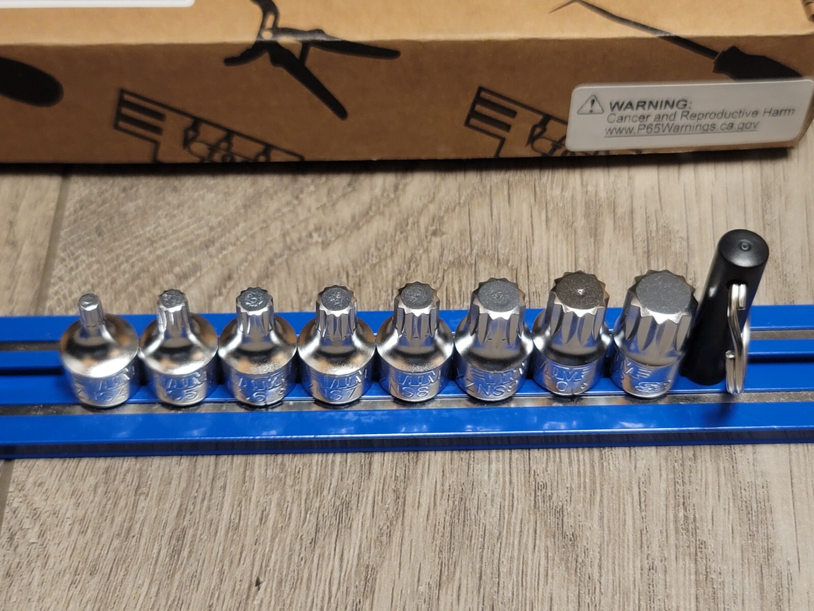 VIM 1/4″ dr 8pc XZN Stubby Bit Driver Socket Set w/Magrail XZN4-XZN12 #XZNS412