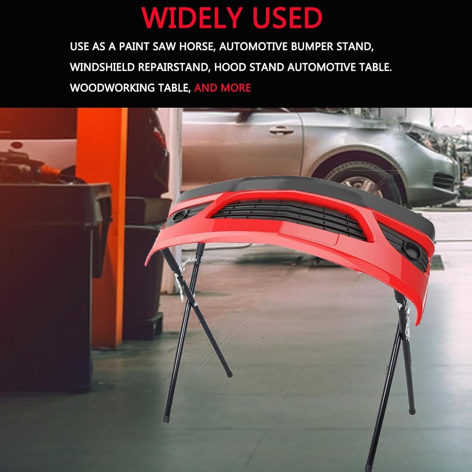 Heavy Duty Portable Work Stand Foldable Adjustable 750lbs Steel Shop Stands