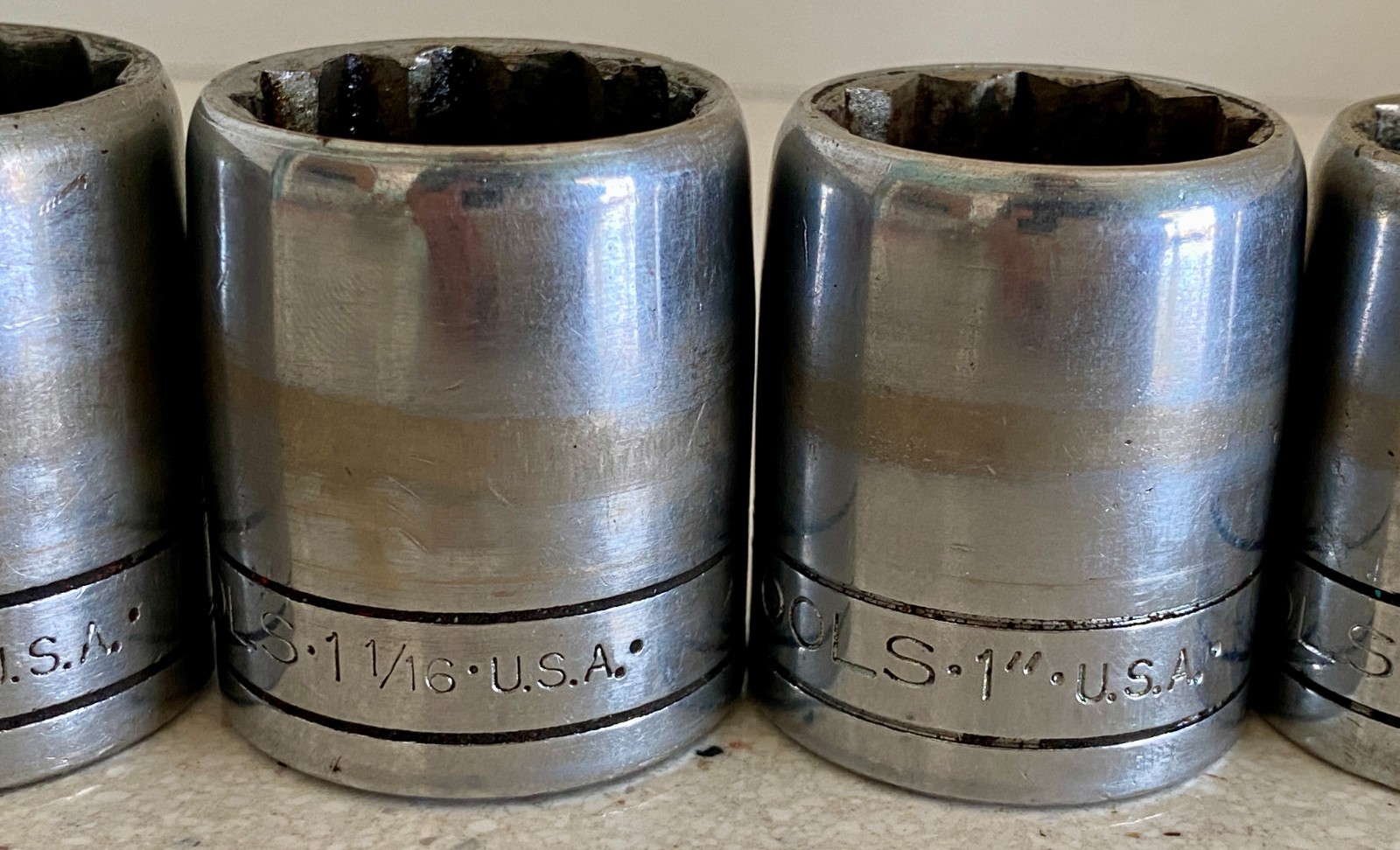 S-K Tools USA 1/2″ Drive Sockets 12 Point Lot of 11 9/16 to 1 1/4