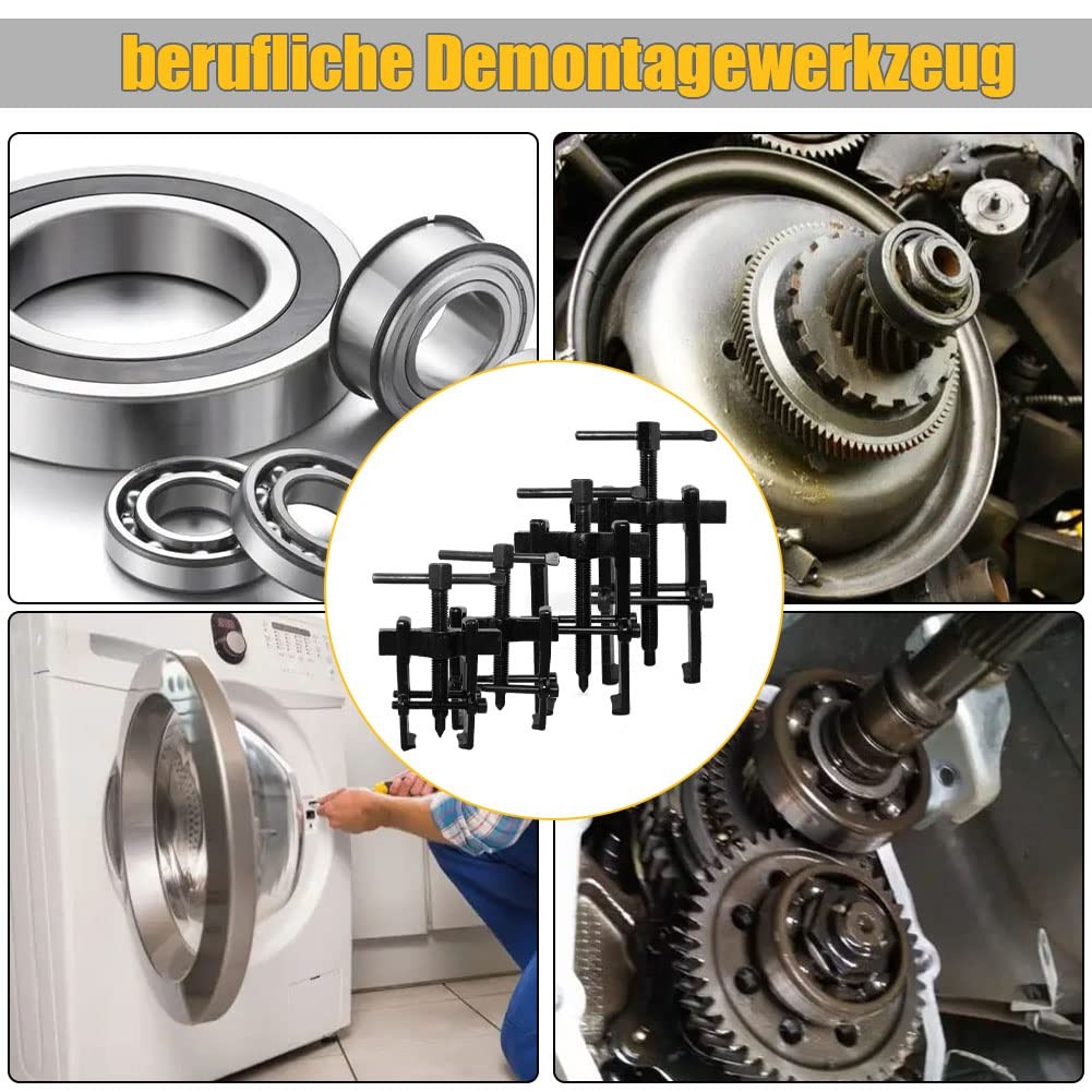 Bearing Puller 4 Piece Ball Bearing Puller with 2 Jaws, Adjustable Bearing Puller…