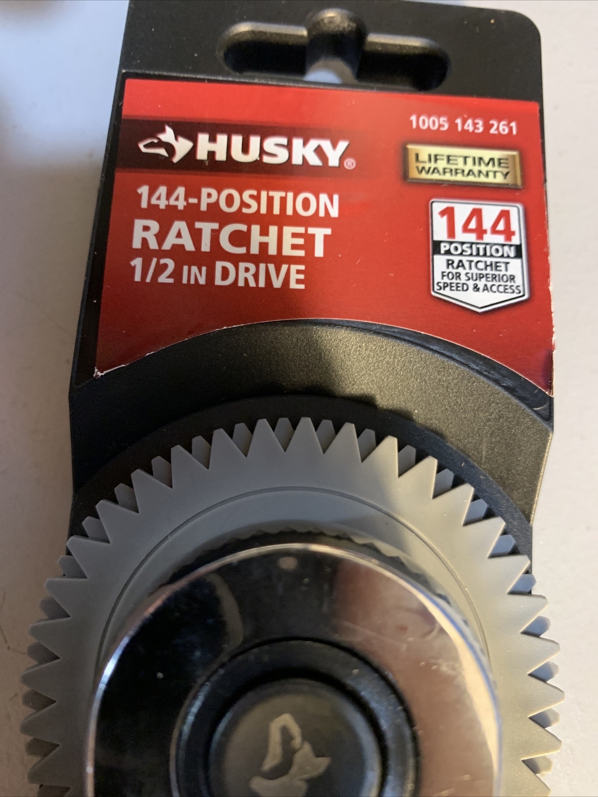 Brand New! HUSKY 1005-143-261 1/2 in. Drive 144-Tooth Pro Ratchet