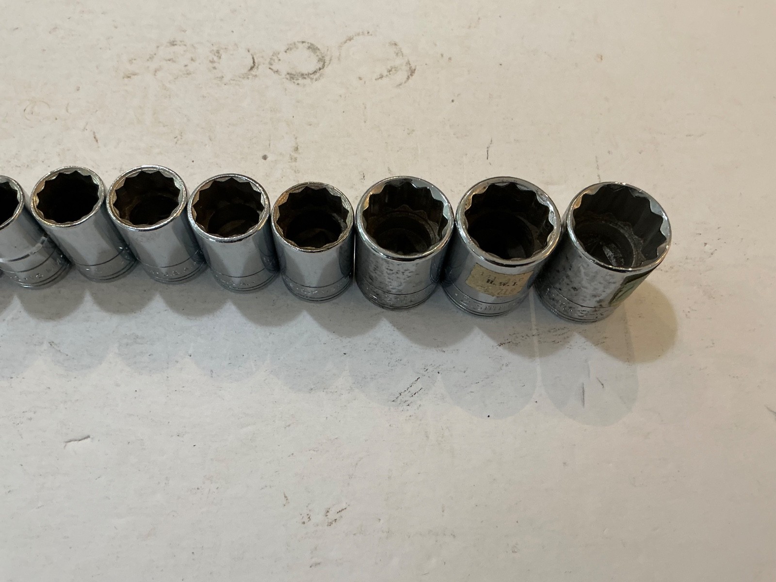 S-K 13 pc 1/2″ drive shallow metric 12pt socket set 10mm-24mm USA made