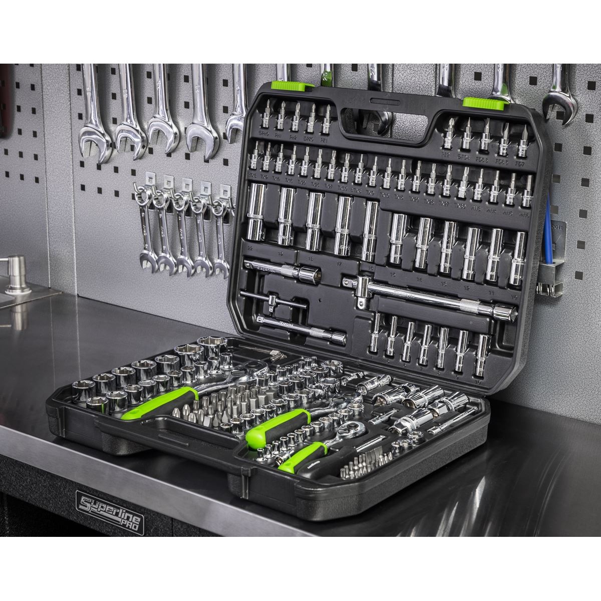 Sealey Siegen Socket Set 1/4″, 3/8″ & 1/2″Sq Drive 171pc S01211