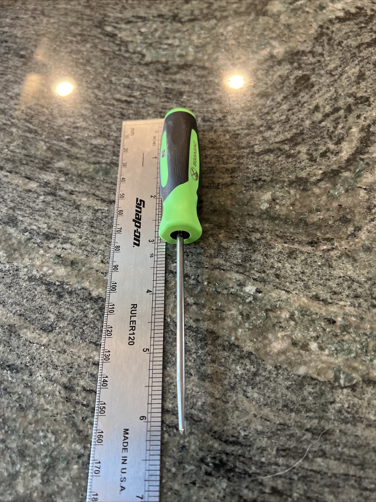Snap On sg3asacg mini awl with soft grip handle green
