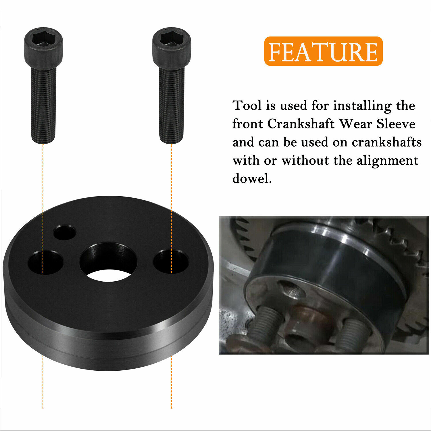 5046 Crankshaft Wear Sleeve Install Tool for Dodge Cummins 3.9L 5.9L 6.7L Paccar