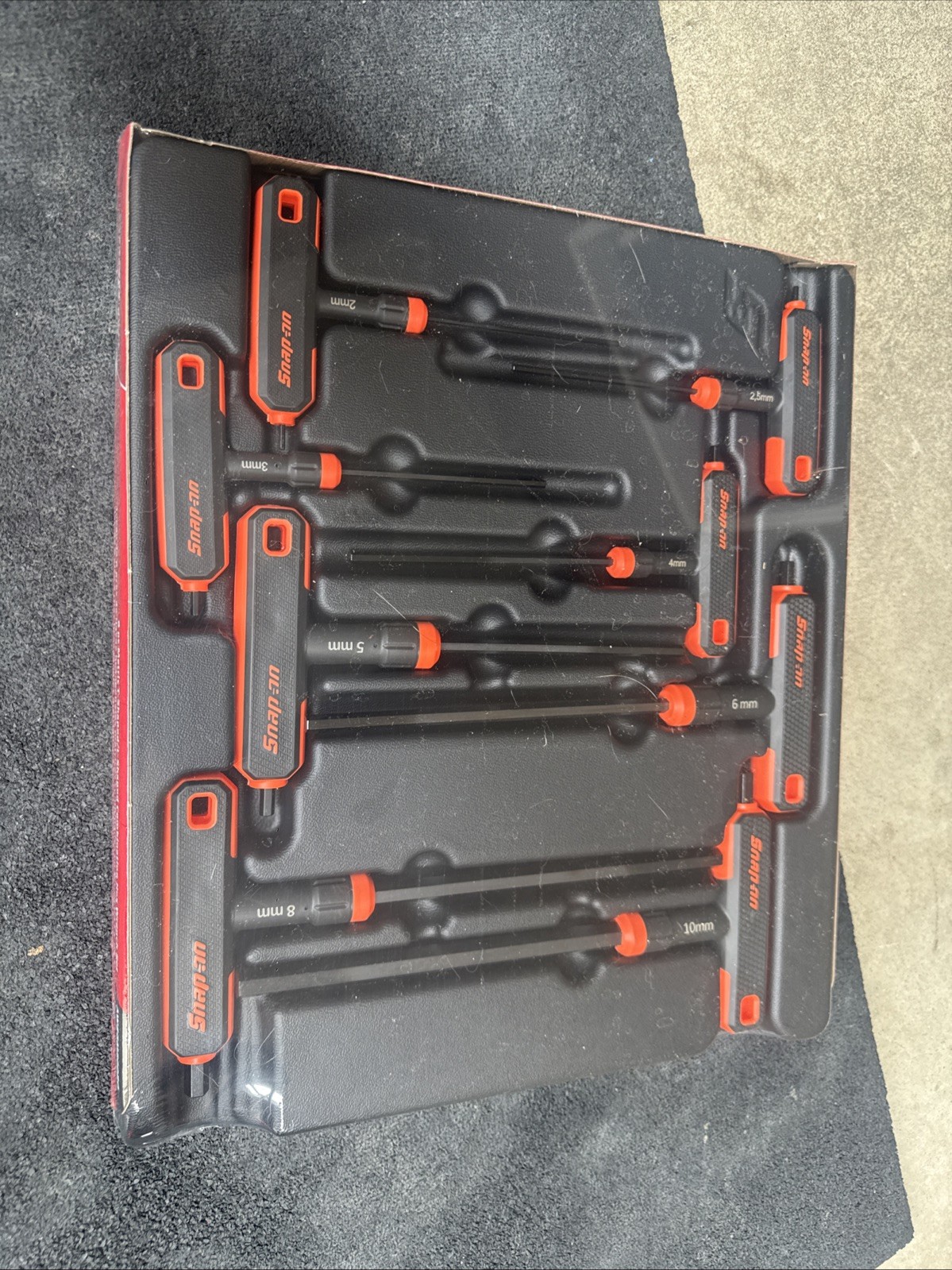 ForSnap-On Orange 8 pc Metric T-Shaped/L-Shaped Hex Wrench (2–10 mm) AWSGM800BO